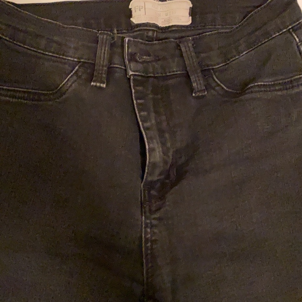 Free people black washed jeans